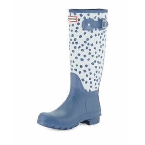 NEW Hunter Original Festival Floral Rain Boots, Blue (Size 5 M) - MSRP $150.00!